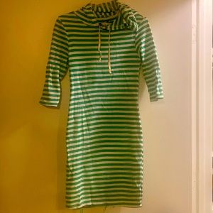 Striped hooded dress